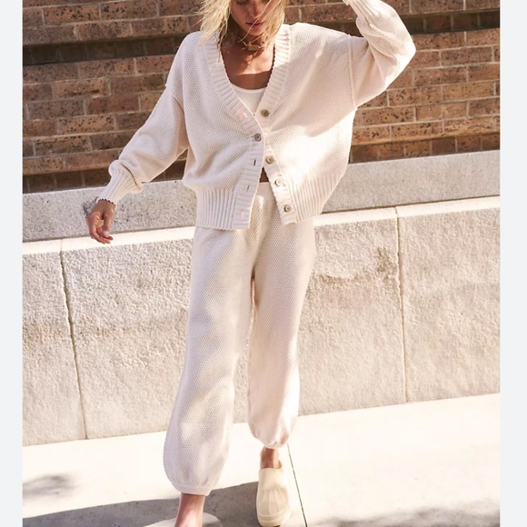 Free People Sweaters - NWT Free People Hailee Cardi Set Medium Ivory